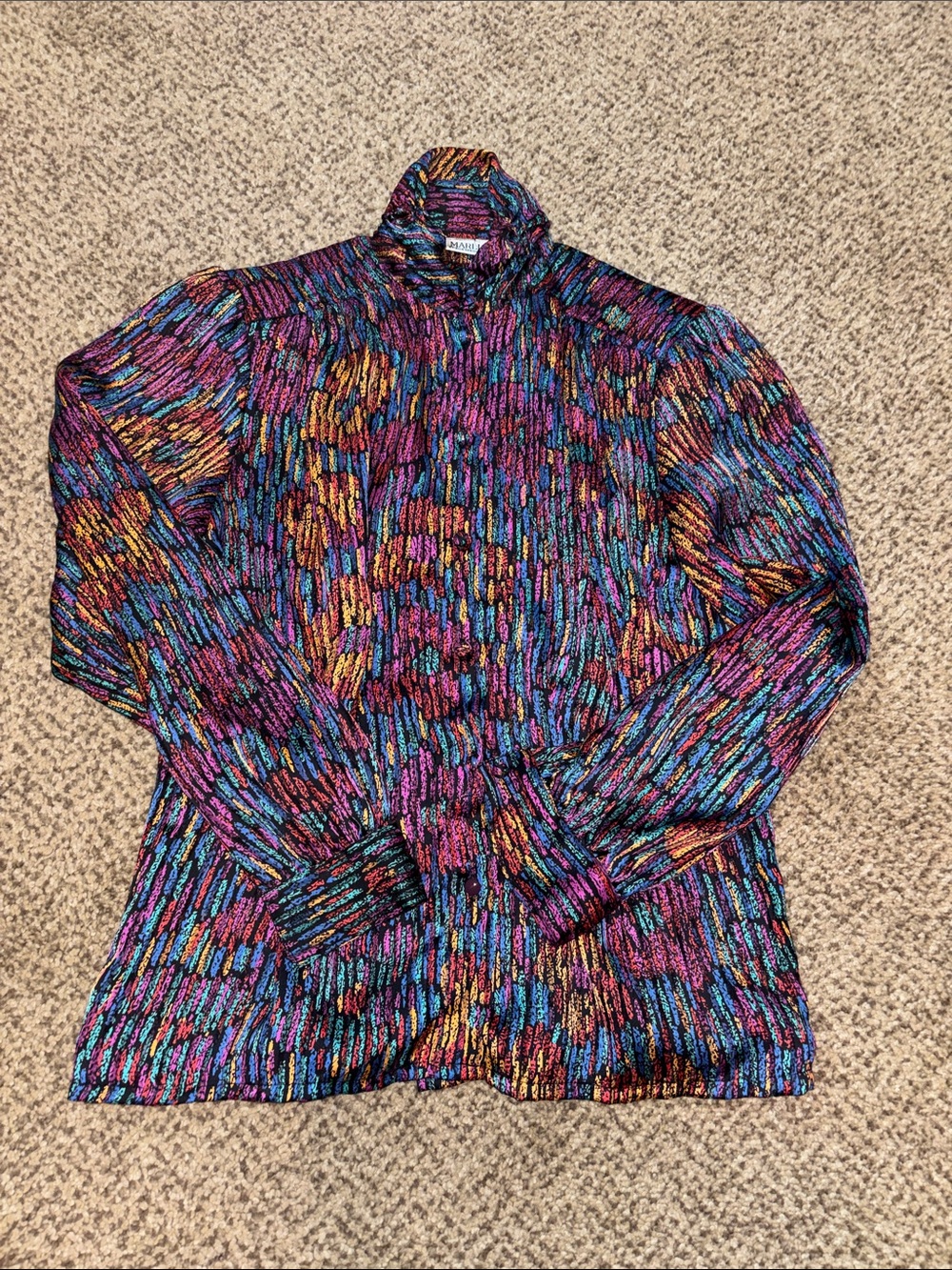 Vintage Marlis by Elle Designs Multicolor Patterned Blouse 4